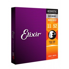 ELIXIR 11027 NanoWeb Bronze 80-20 - Struny do akustyka 11-52