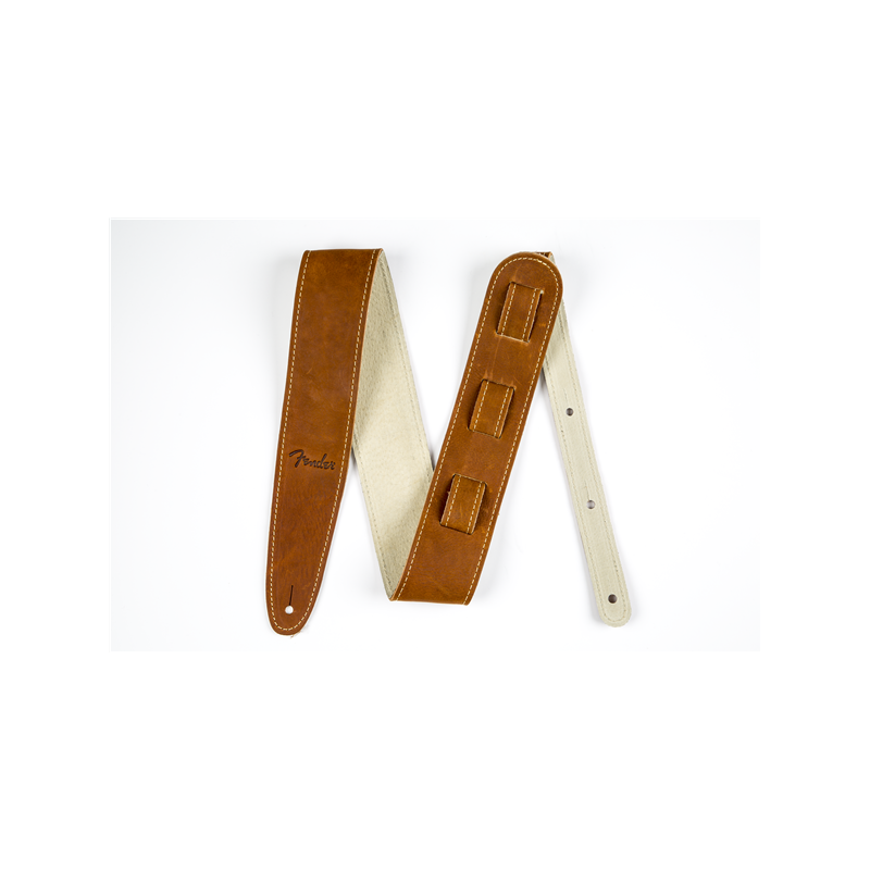 Fender  Ball Glove Leather Strap, Brown - 1