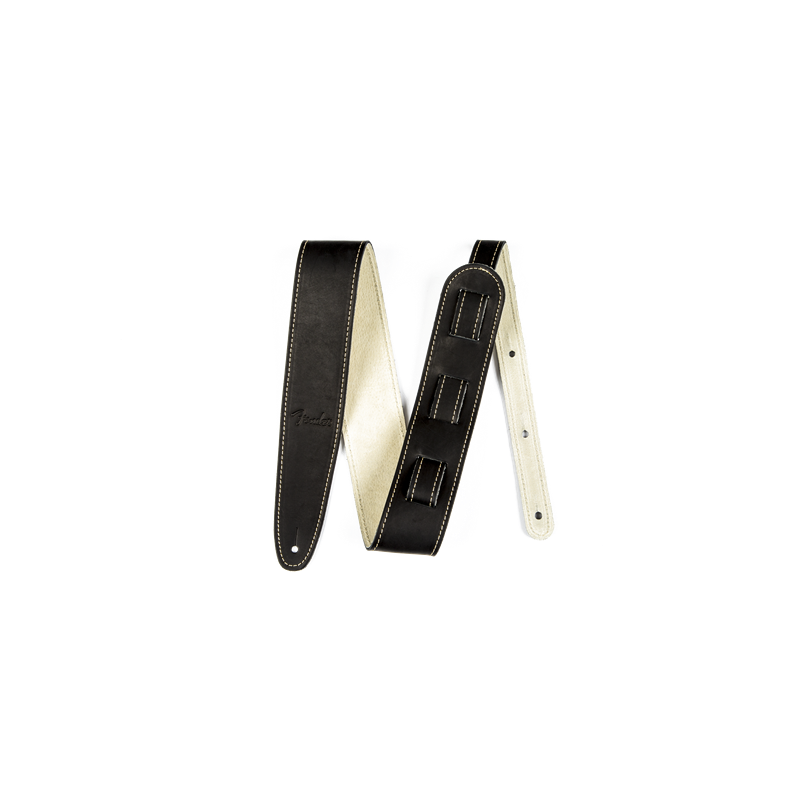 Fender  Ball Glove Leather Strap, Black - 1