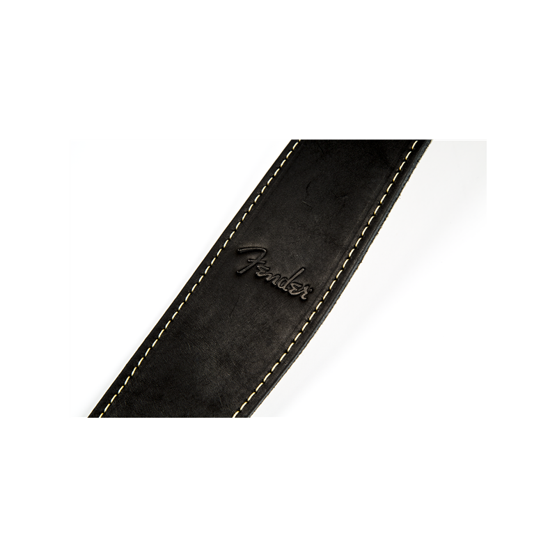Fender  Ball Glove Leather Strap, Black - 3