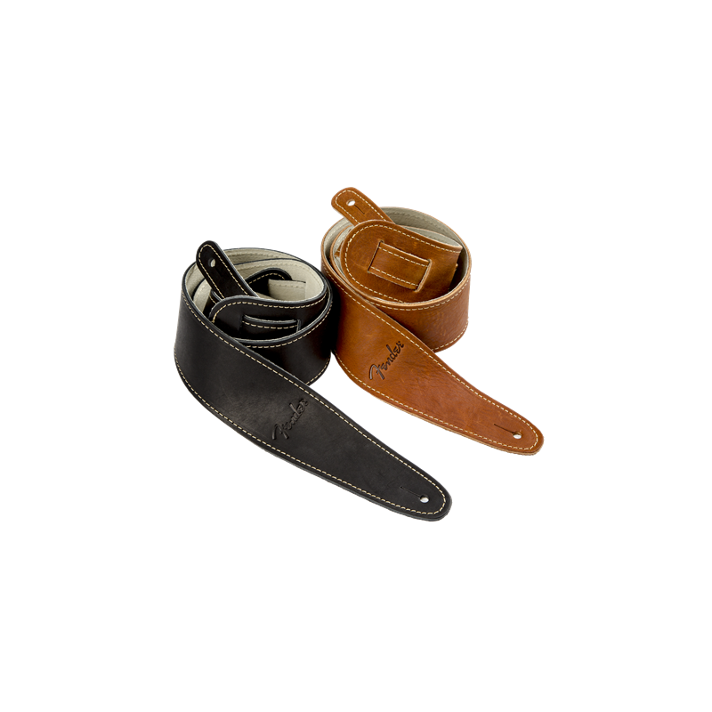 Fender  Ball Glove Leather Strap, Black - 4