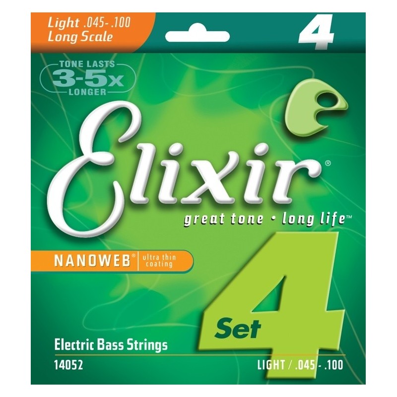 ELIXIR 14052 NanoWeb Bass 4-String - Struny do basu 45-100