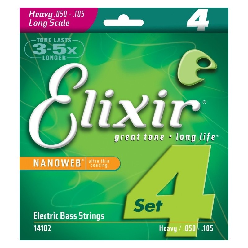 ELIXIR 14102 NanoWeb Bass 4-String - Struny do basu 50-105