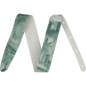 Fender Tie Dye Leather Strap Sage Green - 1