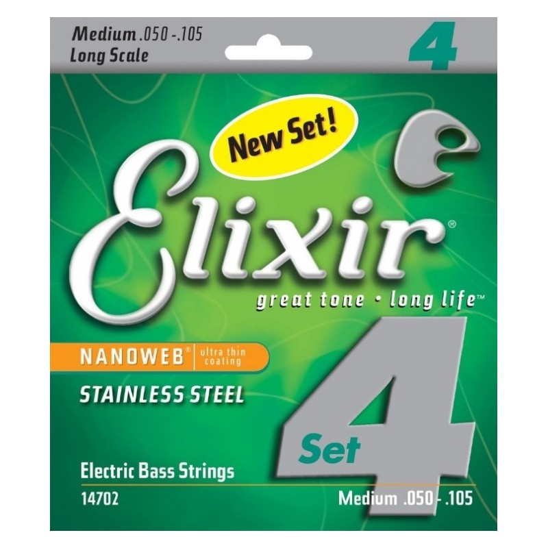 ELIXIR 14702 Bass SS 4-String - Struny do basu 50-105