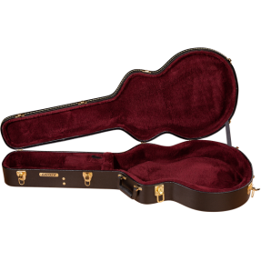 Gretsch G6242L 17" Deluxe Hollow Body Electric Hardshell Case, Black - 1