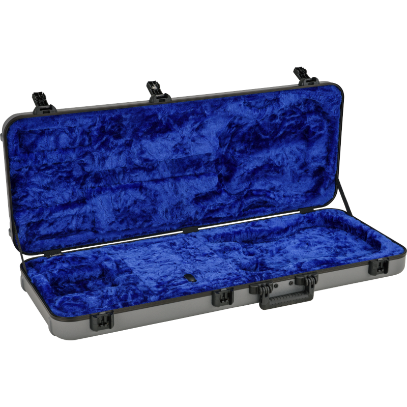 Fender Deluxe Molded Strat/Tele Case, Silver/Blue - 2