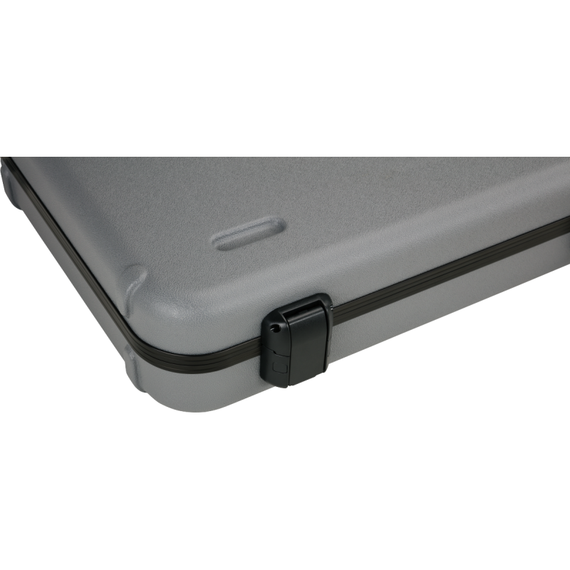 Fender Deluxe Molded Strat/Tele Case, Silver/Blue - 4