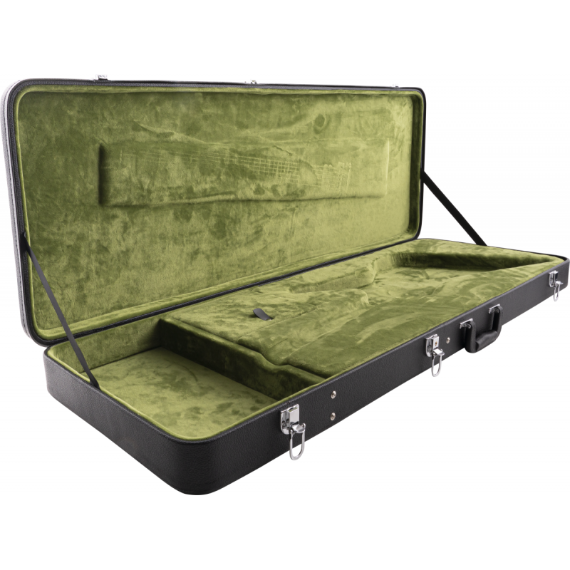 EVH Shark Case, Black with Green Interior - 3