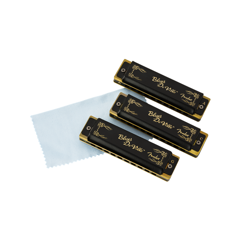 Fender Blues DeVille Harmonicas - 3-Pack with Case - 4