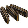 Fender Blues DeVille Harmonicas - 3-Pack with Case - 5