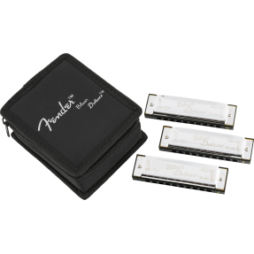 Fender Blues Deluxe Harmonicas 3-Pack with Case - 1