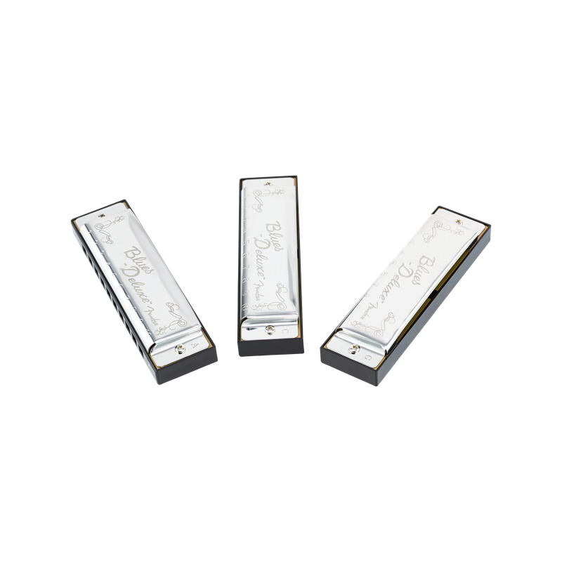 Fender Blues Deluxe Harmonicas 3-Pack with Case - 3