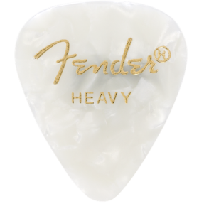 Fender Premium Celluloid 351 Shape Picks, Heavy, White Moto, 144-Pack - 1