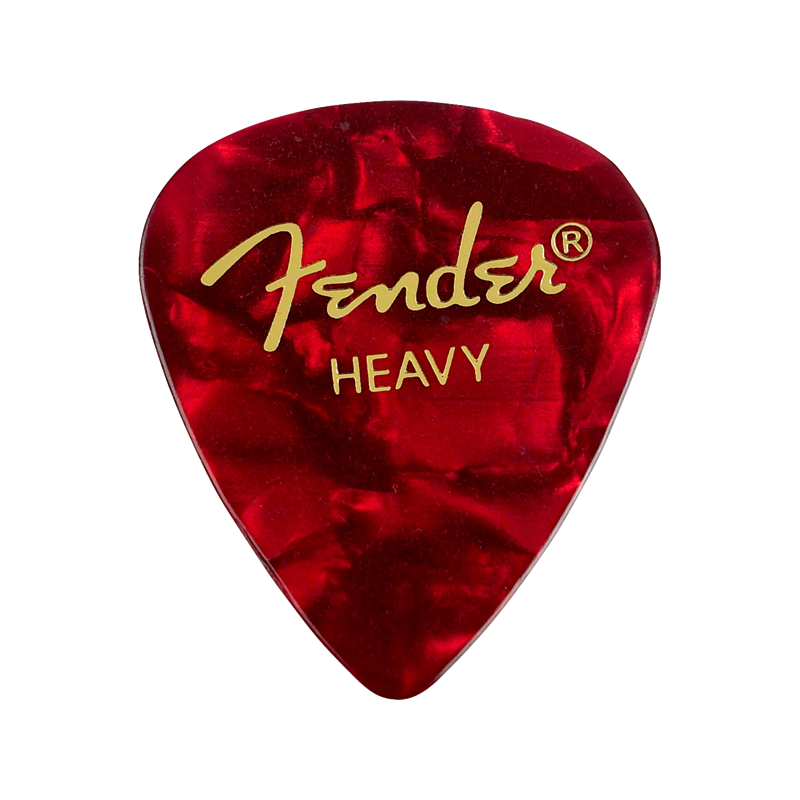 Fender Premium Celluloid 351 Shape Picks, Heavy, Red Moto, 144-Pack - 1