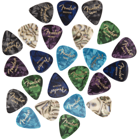 Fender 351 Shape Premium Picks -24 Count Pack, Multi-Color - 1