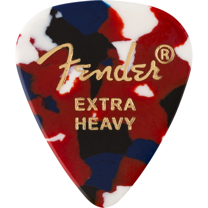 Fender 351 Shape Premium Picks, Extra Heavy, Confetti, 12 Count - 1