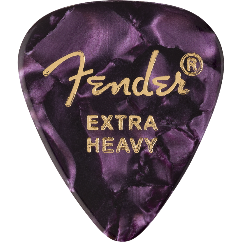 Fender 351 Shape Premium Picks, Extra Heavy, Purple Moto, 12 Count - 1