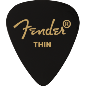 Fender 351 Shape Premium Picks, Thin, Black, 12 Count - 1