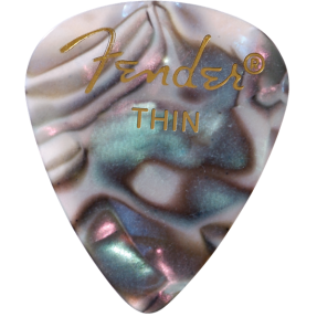 Fender Premium Celluloid 351 Shape Picks, Thin, Abalone, 12-Pack - 1