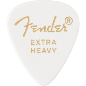 Fender 351 Shape Premium Picks, Extra Heavy, White, 12 Count - 1