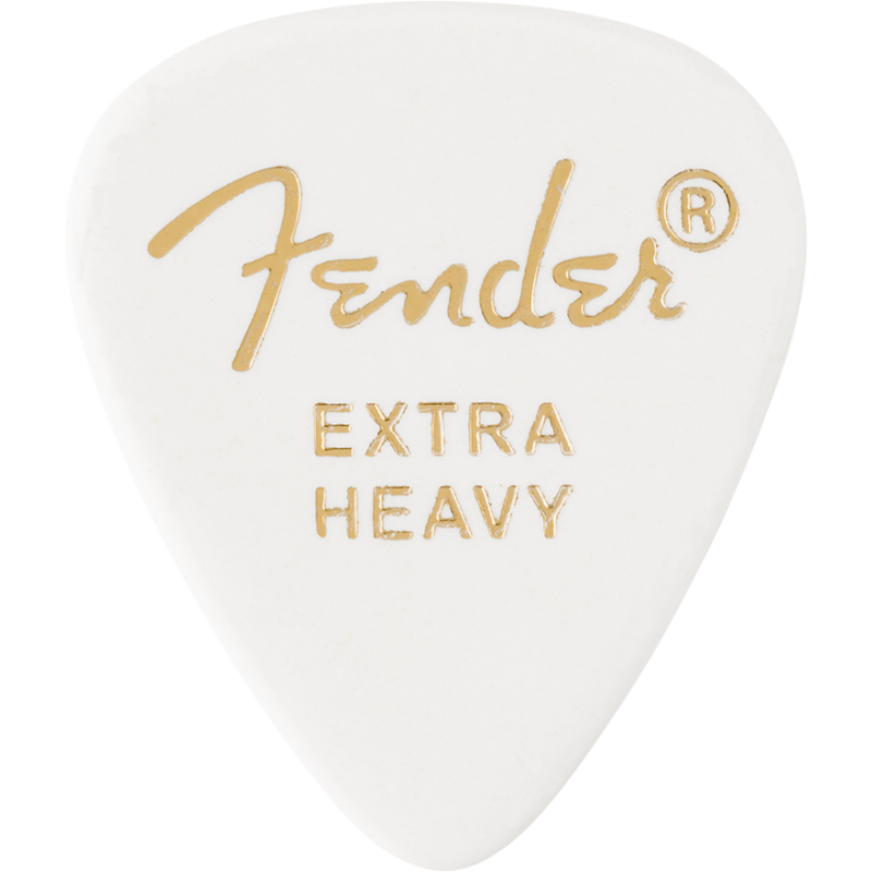 Fender 351 Shape Premium Picks, Extra Heavy, White, 12 Count - 1