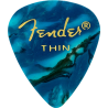 Fender Premium Celluloid 351 Shape Picks, Thin, Ocean Turquoise, 12-Pack - 1