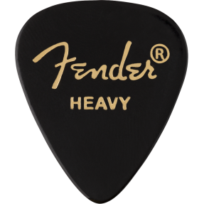 Fender 351 Shape Premium Picks, Heavy, Black, 12 Count - 1