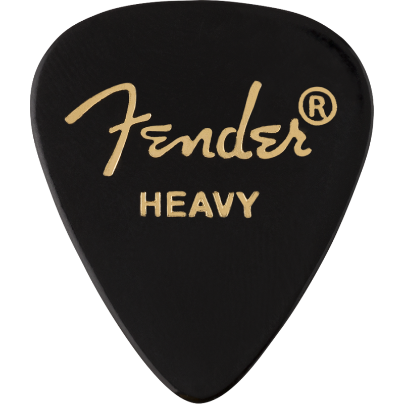 Fender 351 Shape Premium Picks, Heavy, Black, 12 Count - 1