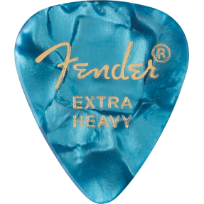 Fender 351 Shape Premium Picks, Extra Heavy, Ocean Turquoise, 12 Count - 1