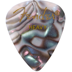 Fender Premium Celluloid 351 Shape Picks, Heavy, Abalone, 12-Pack - 1