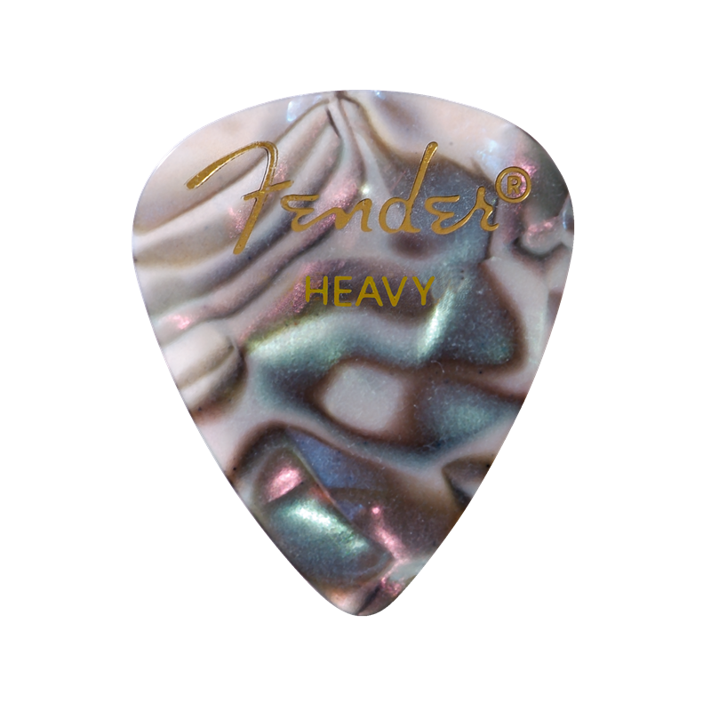 Fender Premium Celluloid 351 Shape Picks, Heavy, Abalone, 12-Pack - 1