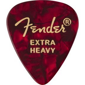 Fender 351 Shape Premium Picks, Extra Heavy, Red Moto, 12 Count - 1
