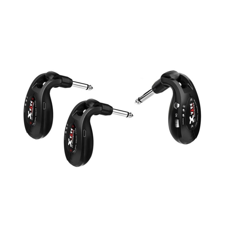 XVive U2 Guitar Wireless System Bundle, 2 x Transmitter + 1 x Receiver - Black - 2