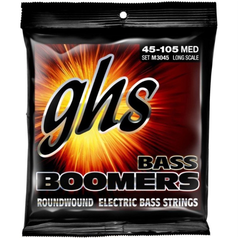 GHS Bass Boomers - M3045X - Bass String Set, 4-String, Medium, .045-.105, Extra Long Scale - 1
