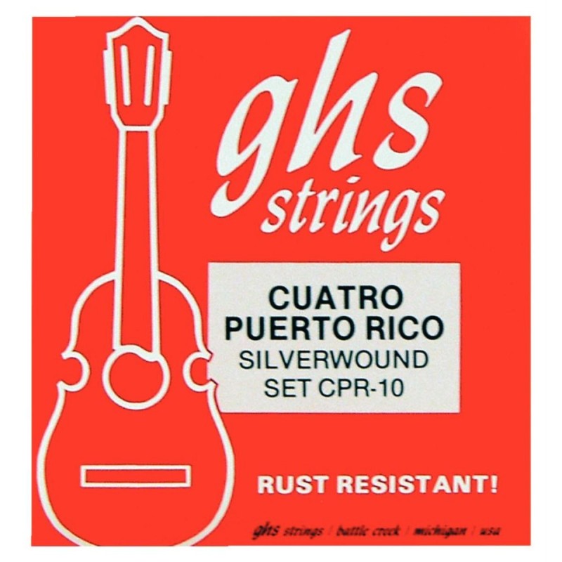 GHS Cuatro String Set, Ball End, 10-String, Silver Wound, .011-.041 - 1