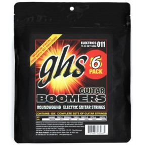 GHS Guitar Boomers - GBM - Electric Guitar String Set, Medium, .011-.050, 6-Pack - 1