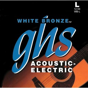 GHS White Bronze - WB-L - Acoustic/Electric Guitar String Set, Standard Light, .012-.054 - 1