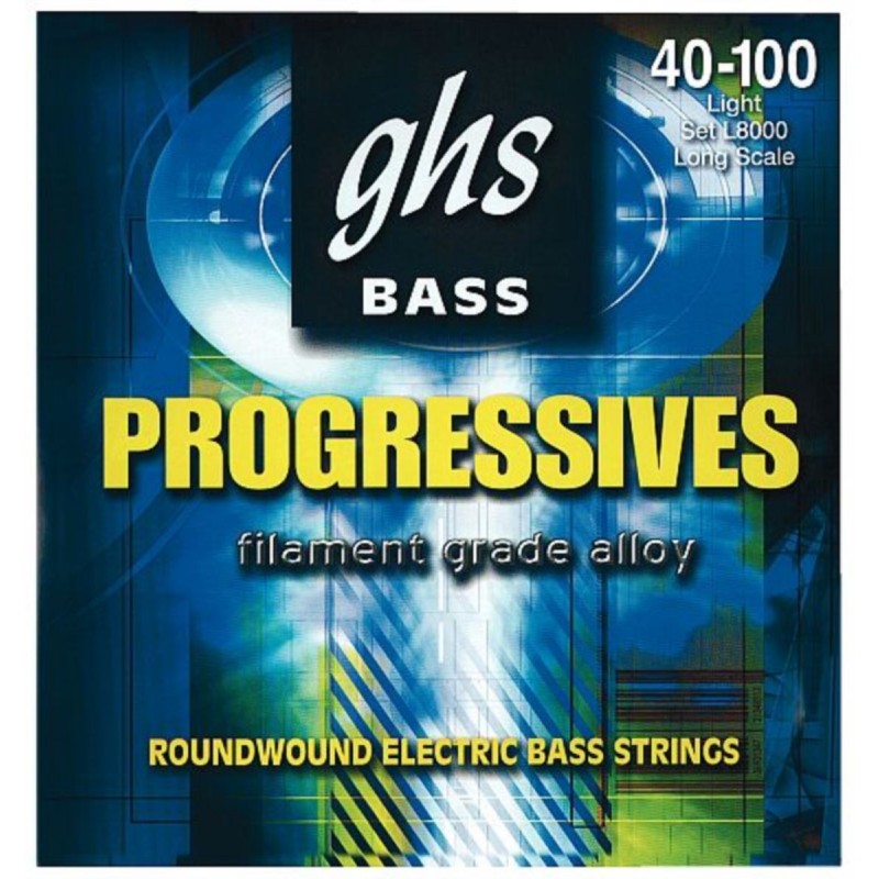 GHS Progressives - L8000 - Bass String Set, 4-String, Light, .040-.100 - 1