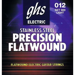 GHS Precison Flatwound - 900 - Electric Guitar String Set, Ultra Light, .012-.050 - 1