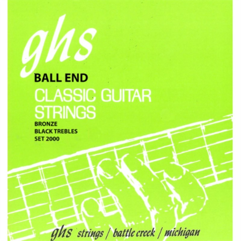 GHS Silver Alloy - Classical Guitar String Set, Ball End, Phosphor Bronze Basses, High Tension - 1