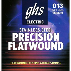 GHS Precison Flatwound - 1000 - Electric Guitar String Set, Ultra Light, .013-.054 - 1