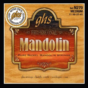 GHS Professional - N270 - Mandolin String Set, Loop End, Pure Nickel, Medium, .011-.041 - 1