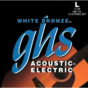GHS White Bronze - WB-12L - Acoustic/Electric Guitar String Set, 12-String, Light, .011-.048 - 1