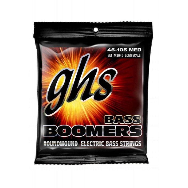 GHS Bass Boomers - Bass String Set, 4-String, Medium, .045-.100, Medium Scale - 1