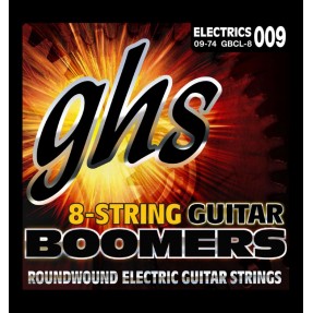 GHS Guitar Boomers - GB8CL - Electric Guitar String Set, 8-String, Custom Light, .009-.074 - 1