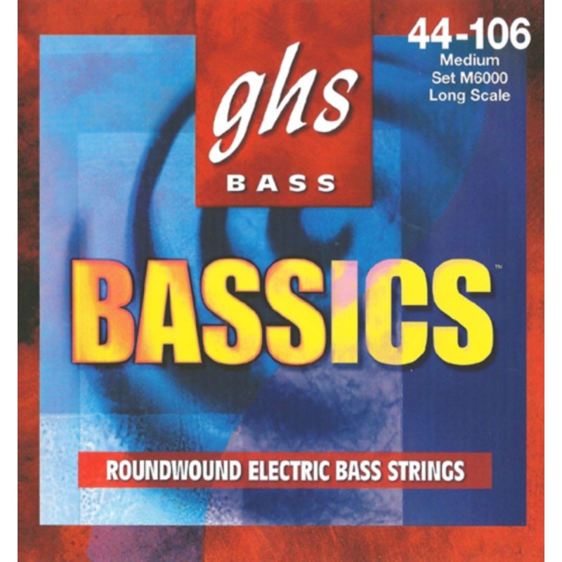 GHS Bassics - M6000 - Bass String Set, 4-String, Medium, .044-.106 - 1