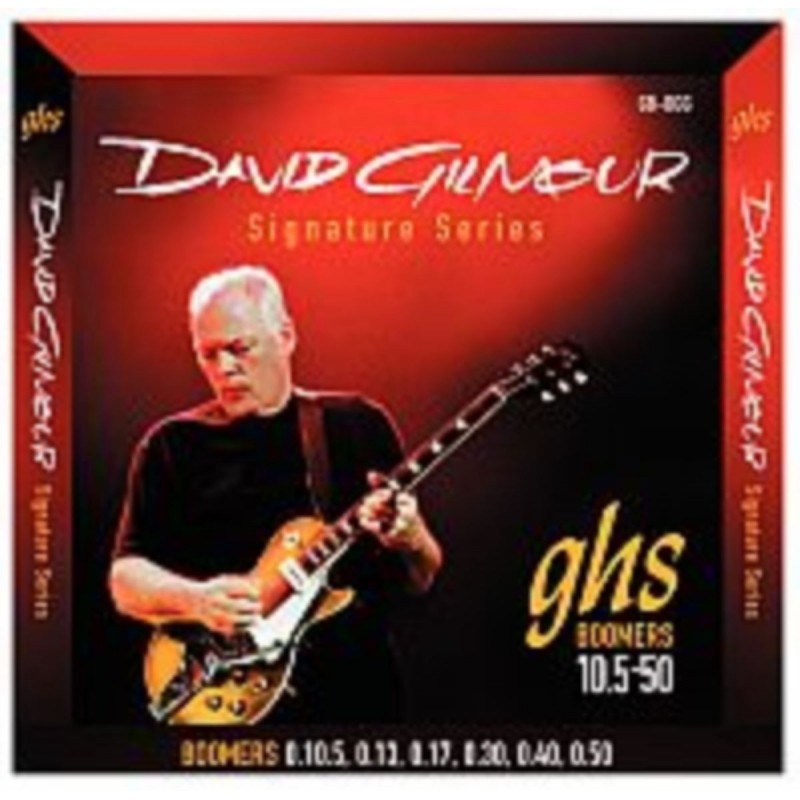 GHS David Gilmour Signature Guitar Boomers - GB-DGG - Electric Guitar String Set, .0105-.050, for Gibson Scale - 1