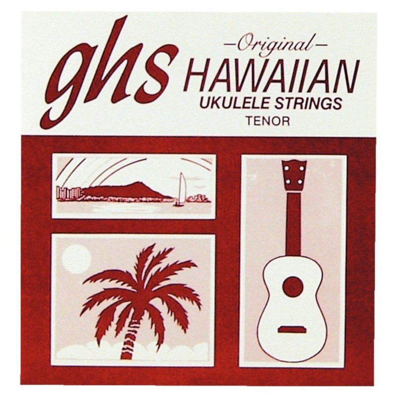 GHS Ukulele Nylon Tie-Ends - H-T10 - Ukulele String Set - Tenor, Black Nylon - 1