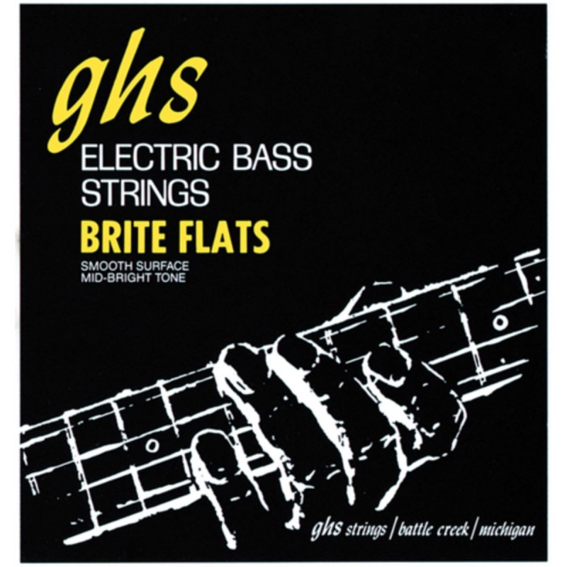 GHS Brite Flats - ML3075 - Bass String Set, 4-String, Medium Light, .052-.103 - 1